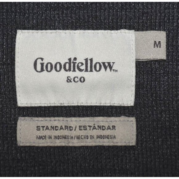 Goodfellow Men's M Standard Dark Gray Pullover Henley Sweater 1/4 Button Up Warm - Picture 5 of 7